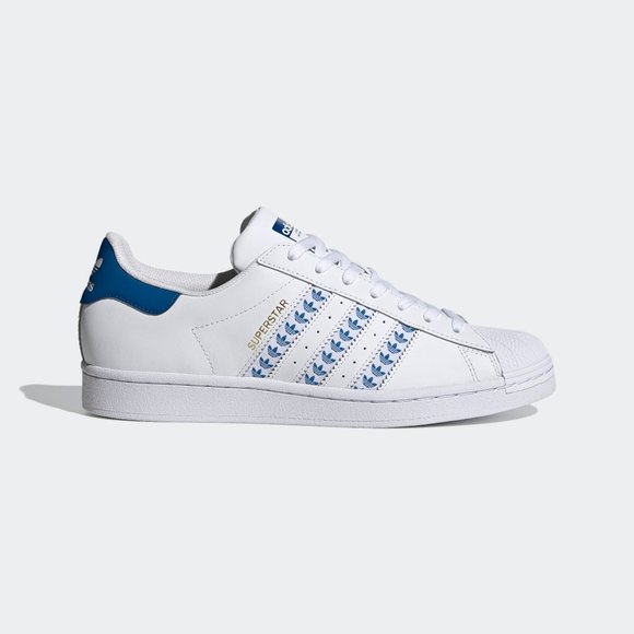 adidas Other - adidas Superstar White Blue Trefoil Stripes FY3494 Shelltoe Fashion Sneaker